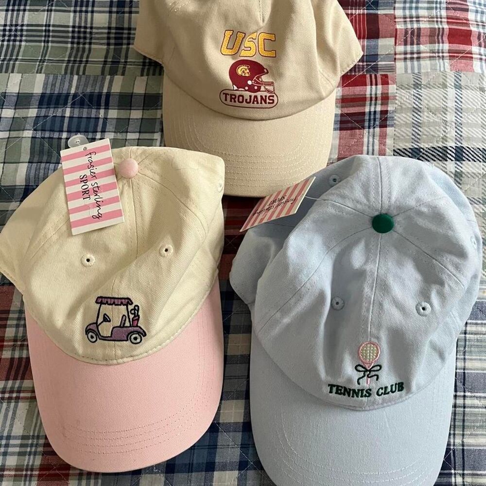 NWT Fenwick Sterling Sport Vintage Golf Hats - Choose Pink Blue or Beige